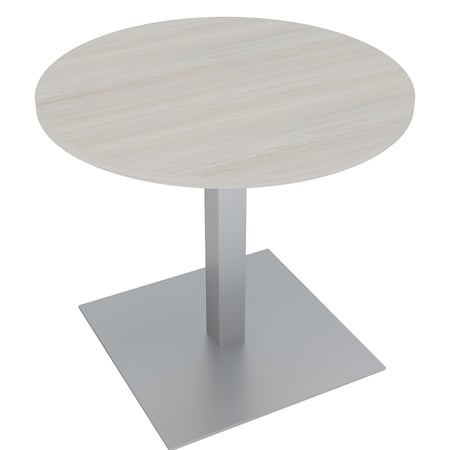 Skutchi Designs 34 in W, 34 in L, 29 in H, Engineered Wood Top, Ivory HAR-RD-34-POST-XD1026